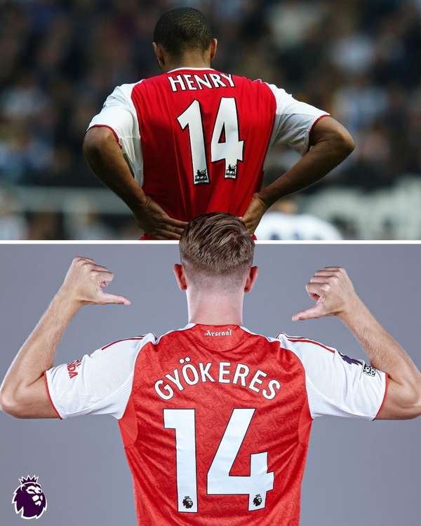 枪手14号战袍传承史:从海布里之王到新援约克雷斯